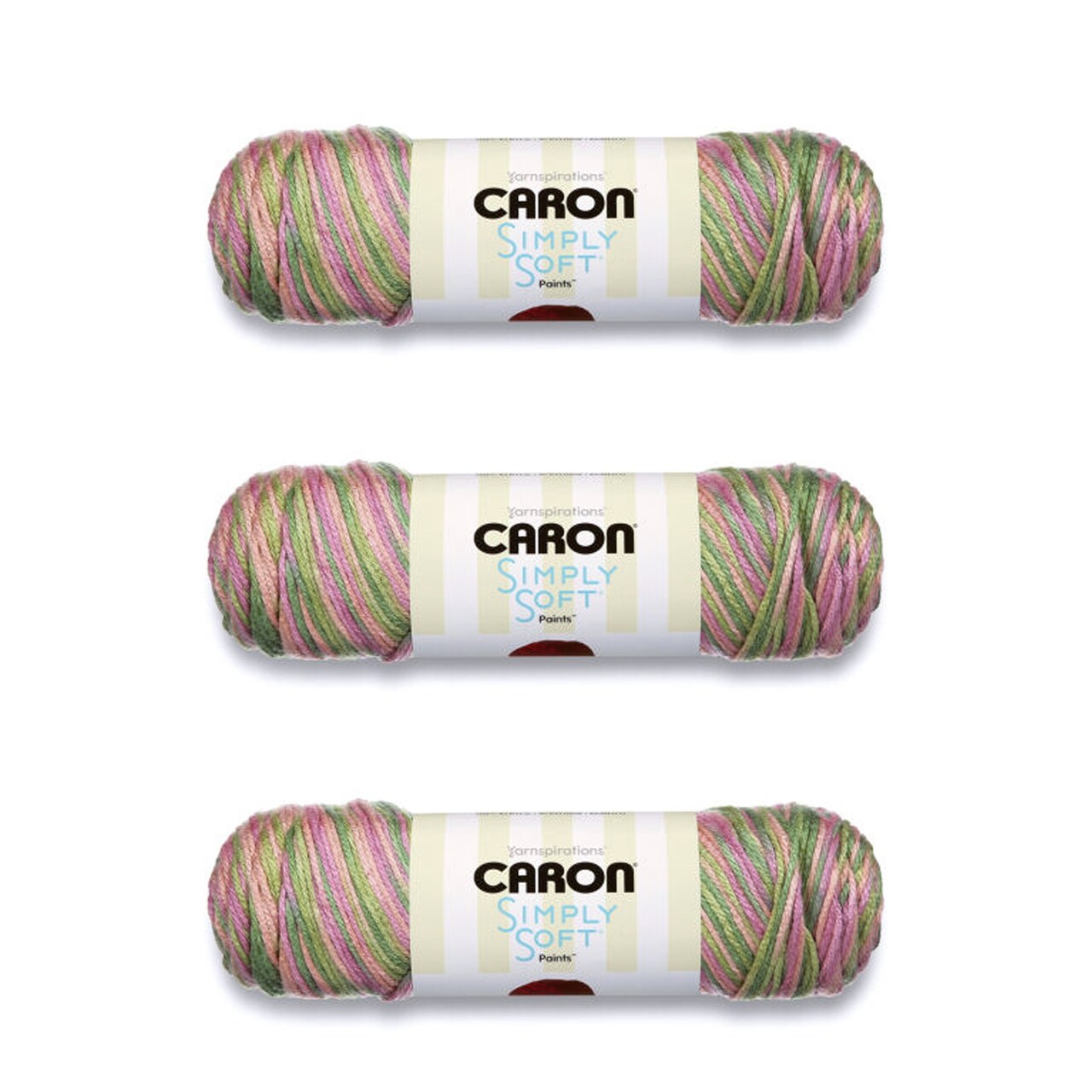 Caron Simply Soft Rose Garden Paints Yarn - 3 Pack of 141g/5oz - Acrylic - 4 Medium (Worsted) - 235 Yards - Knitting/Crochet